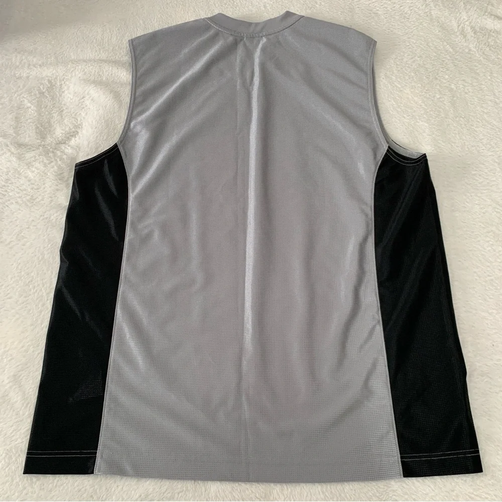 Men’s XL NIKE AIR JORDAN Black Gray Mesh Sleeveless Basketball Jersey Tank Top